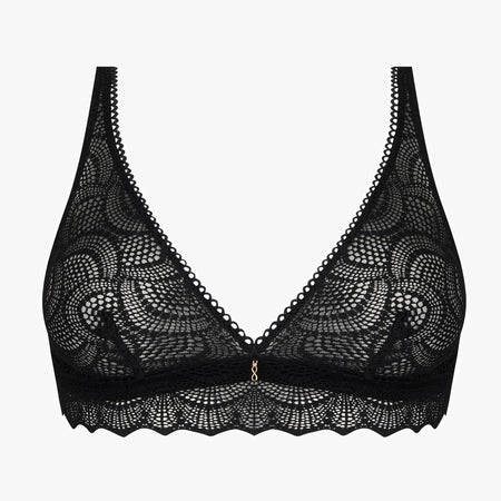 Antigel Sexy Boheme podprsenka bez kostice triangl krajková černá