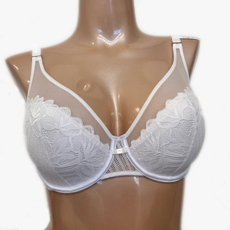 Conturelle Florentine white podprsenka s kosticí polopevná bílá