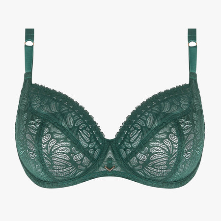 Antigel Atelier Seduction podprsenka s kosticí tulip nevyztuž tmavě zelená