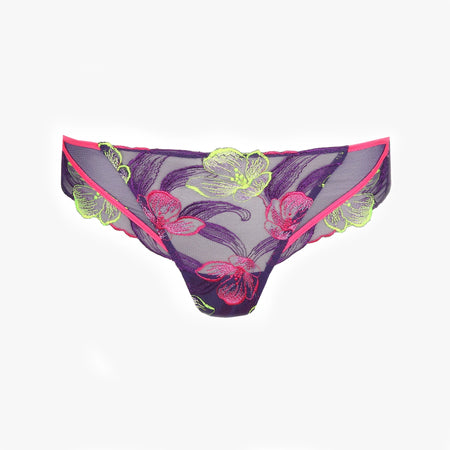 Marie Jo Georgia  kalhotky klasik výšivka fialovo růžová